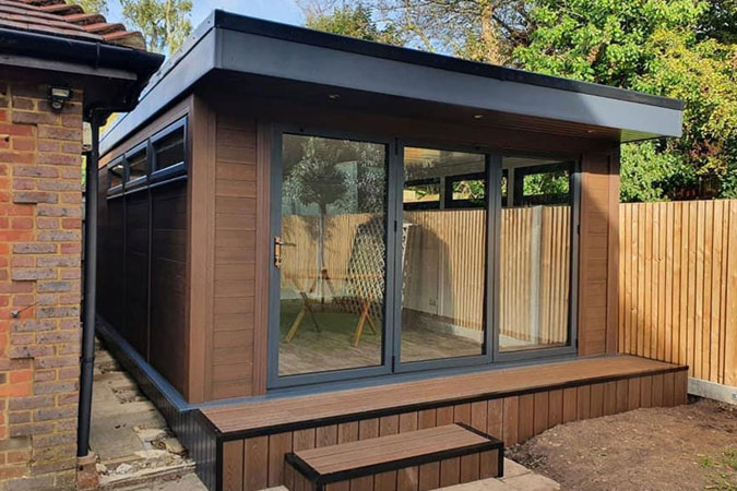 walnut coloured garden room brighton sussex